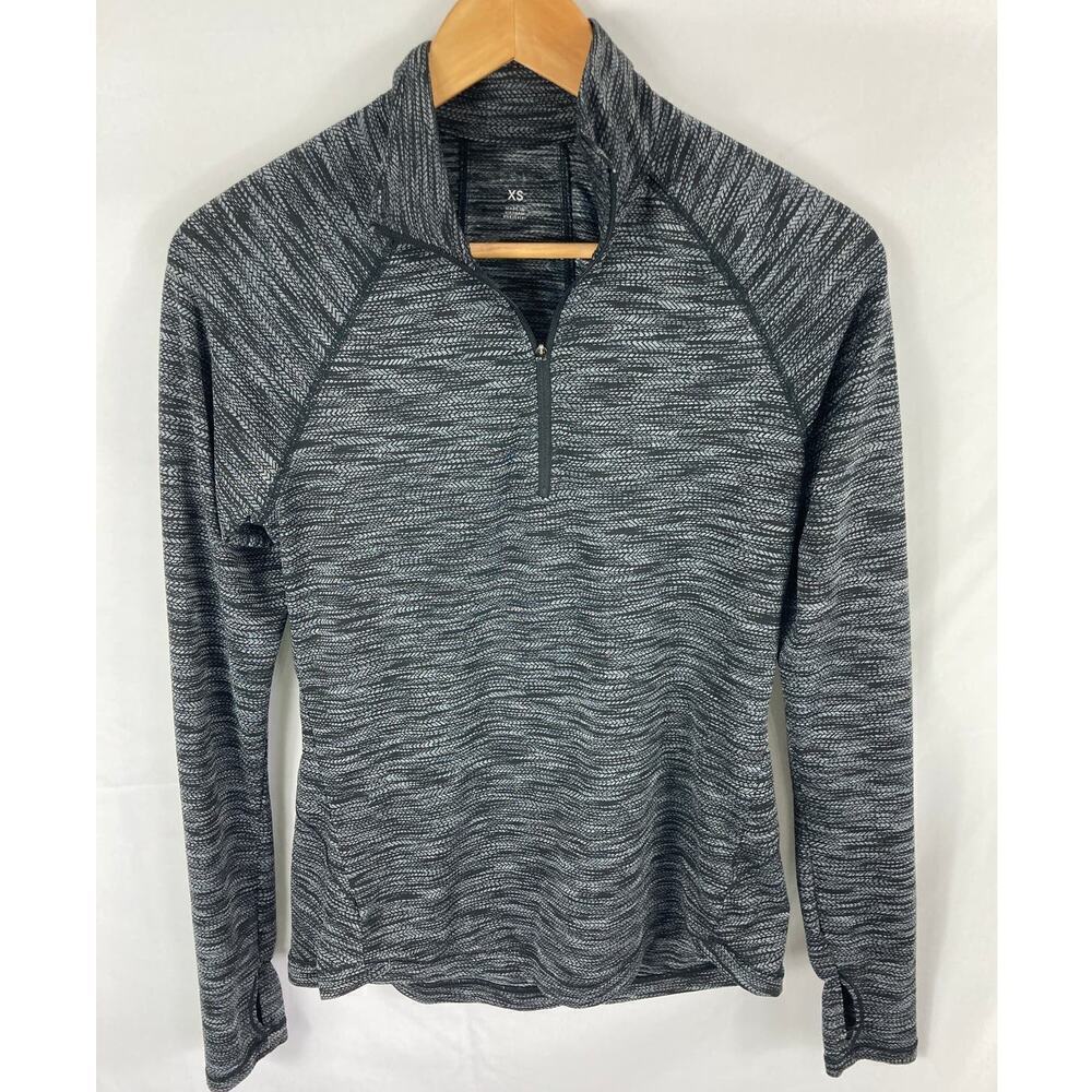 DSG 1/4 Zip Black Athletic Long Sleeve top Size XS